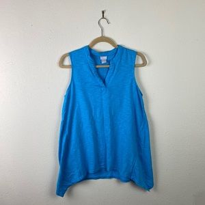 Chico's |  Blue V Neck Tank 1 (M)